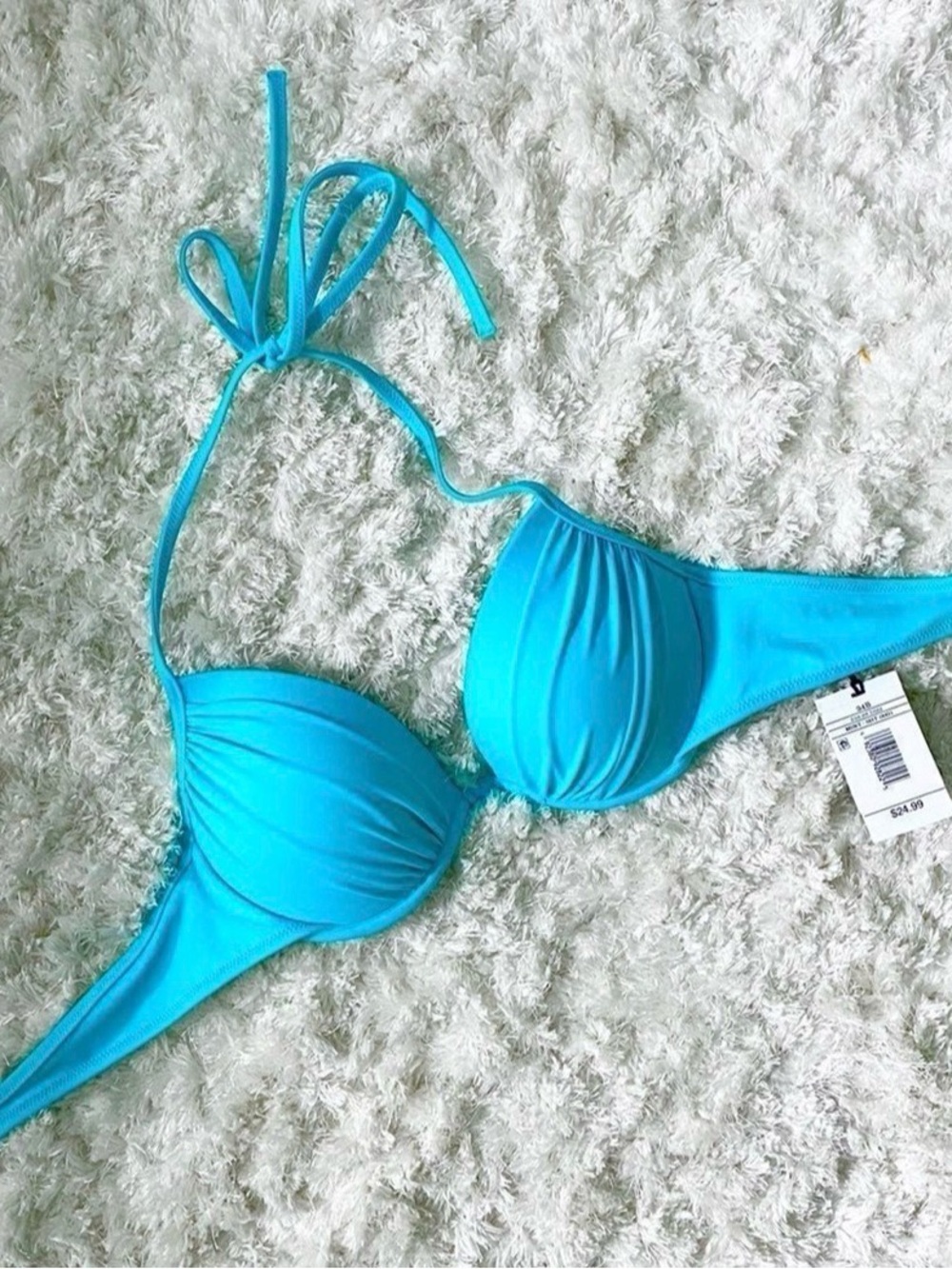NEW with tags! Shade & Shore Aqua Blue Halter Bikini Top Swimwear